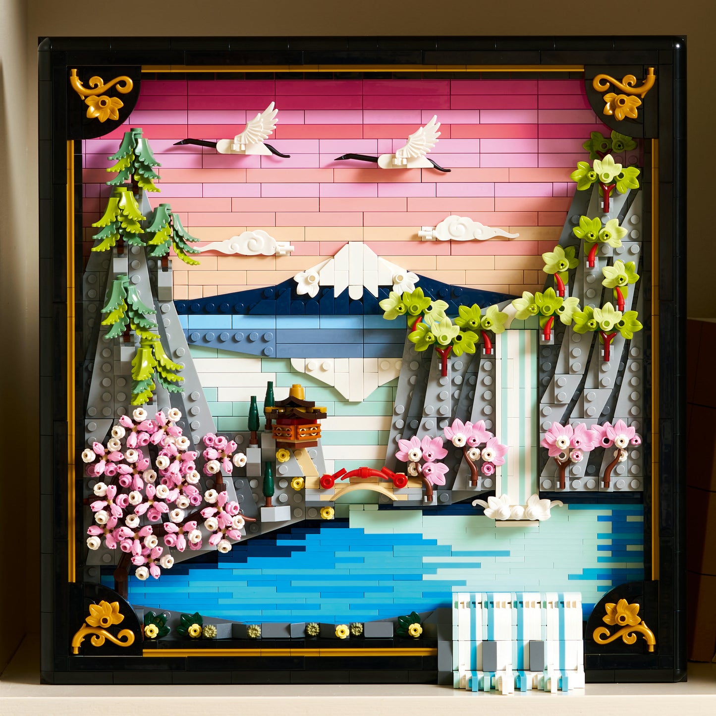 LEGO® Art Landschap met Japanse Kersenbloesems - Fraaie Wanddecoratie - 31218