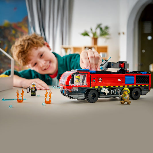 LEGO® City Luchthaven Brandweertruck - Bouwset met Reddingsvoertuig voor Jongens en Meisjes Vanaf 7 Jaar - 60499