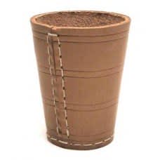 Dobbelbeker tuigleder naturel 10 cm