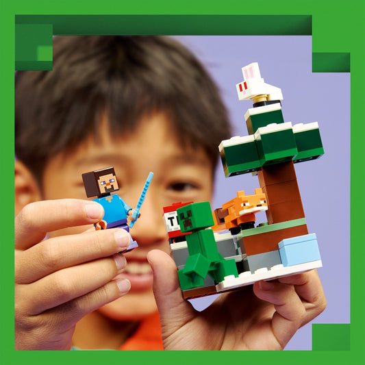 LEGO Minecraft Steve's Taiga-Avontuur Videogame Bouwpakket voor Kinderen 21583