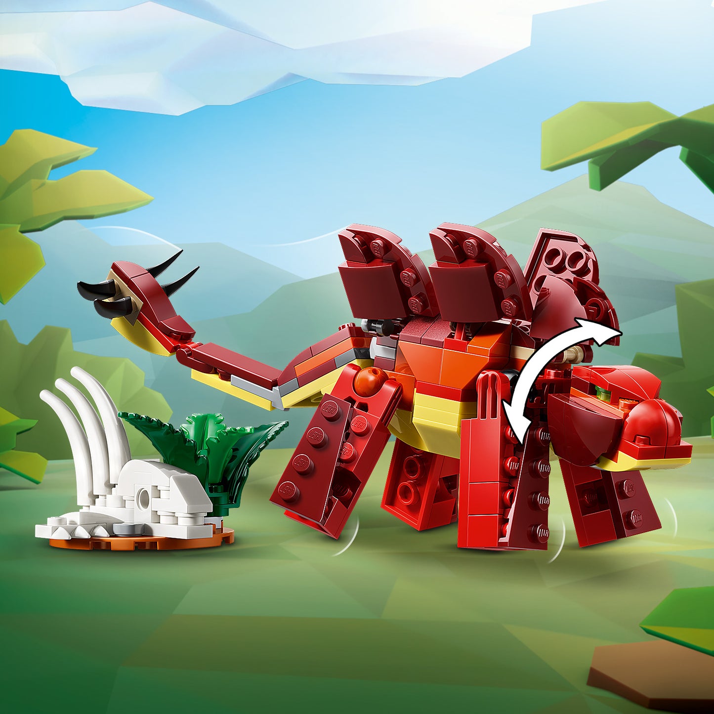 LEGO® Creator 3in1 Woeste Dinosaurus - Bouw Om tot Velociraptor, Stegosaurus of Pterosaurus - 31379