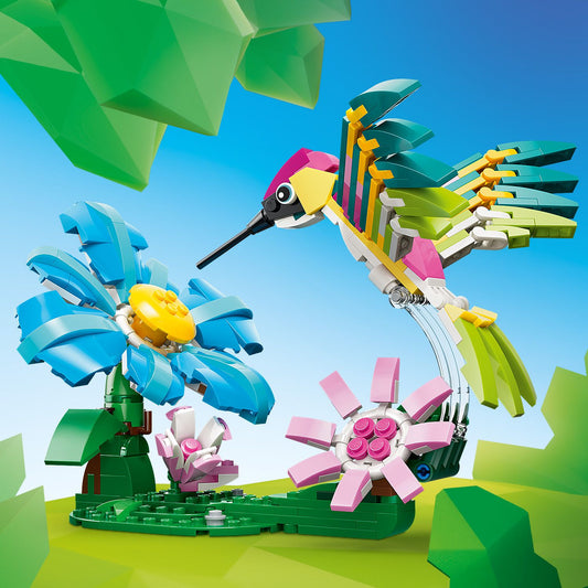 LEGO® Creator 3in1 Wilde dieren: Kleurrijke Kolibrie - Bouw Om tot Vlinder of Vis - 31384