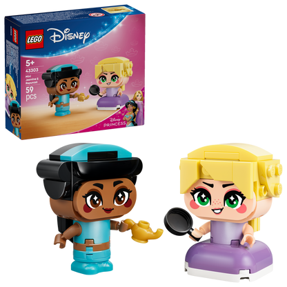LEGO® ǀ Disney Princess Mini Jasmine en Rapunzel - Disney Bouwset voor Fantasierijk Spelen - 43303