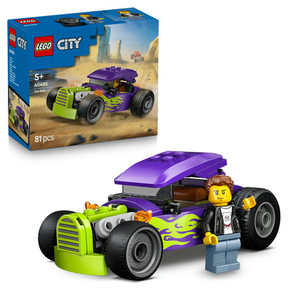 LEGO® City Hot Rod Raceauto Speelgoed - Bouwset met Klassieke Auto en Minifiguur van een Coureur - 60485