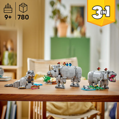 LEGO Wilde dieren: machtige neushoorn met vogels 31171 Creator