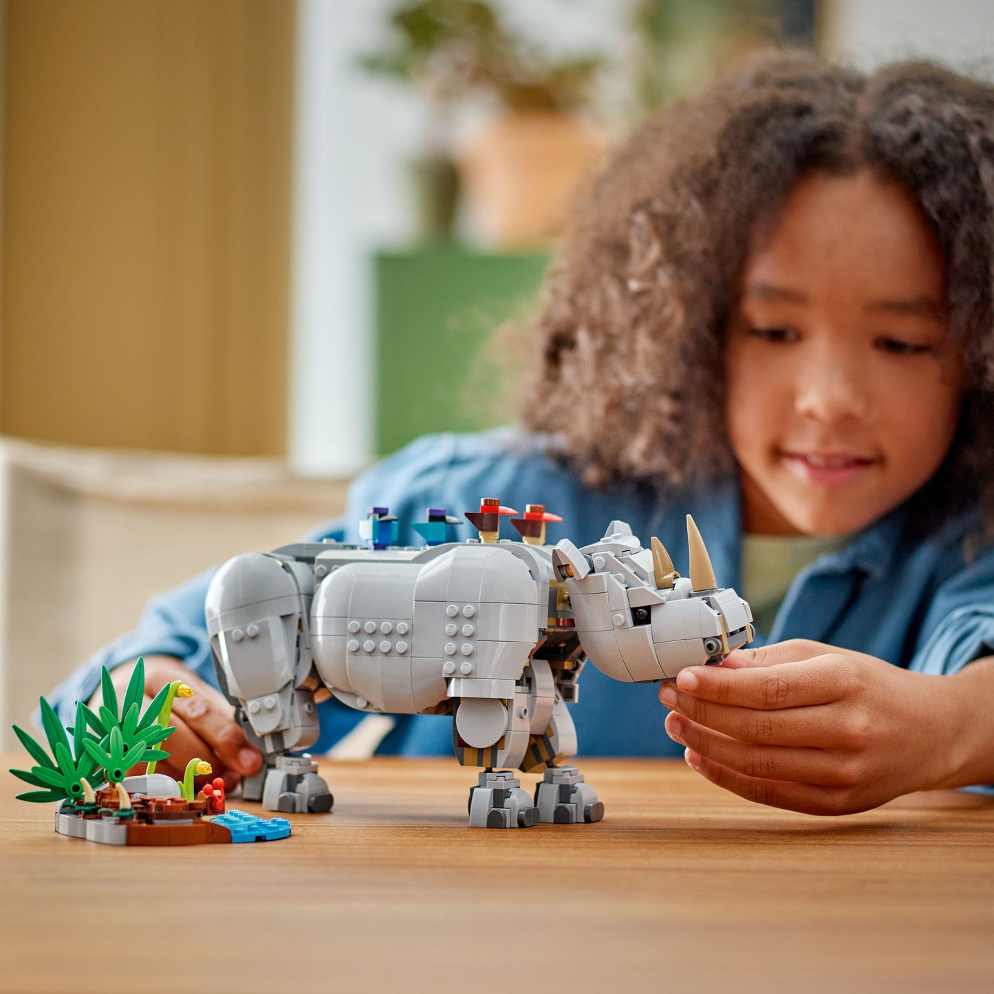 LEGO Wilde dieren: machtige neushoorn met vogels 31171 Creator