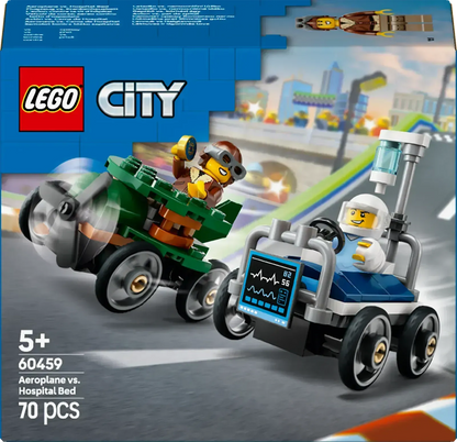 LEGO Raceauto pakket: vliegtuig vs ziekenhuisbed 60459 City