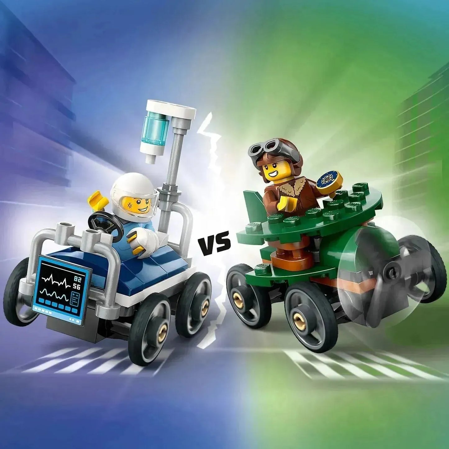 LEGO Raceauto pakket: vliegtuig vs ziekenhuisbed 60459 City