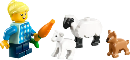 LEGO Rode tractor met aanhanger en schapen 60461 City