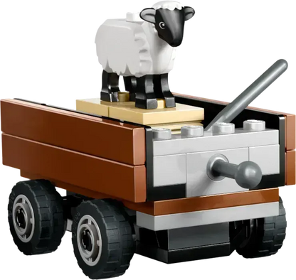 LEGO Rode tractor met aanhanger en schapen 60461 City