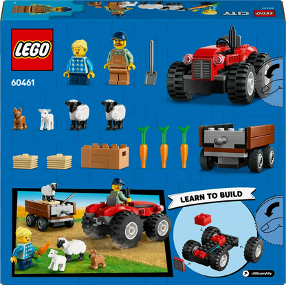 LEGO Rode tractor met aanhanger en schapen 60461 City