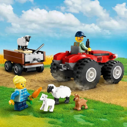 LEGO Rode tractor met aanhanger en schapen 60461 City