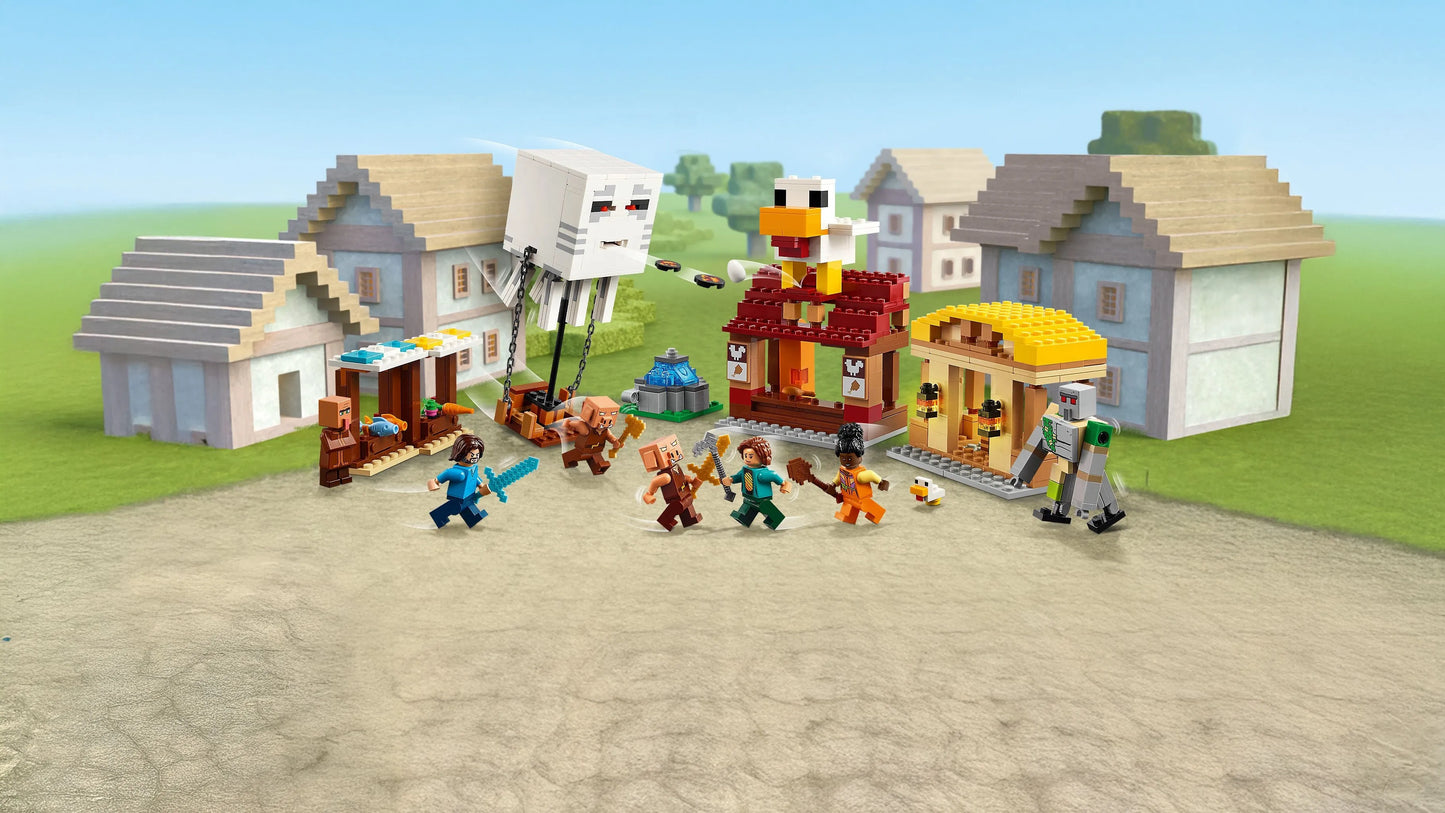 LEGO De Ghast-ballon aanval op het dorp 21273 Minecraft