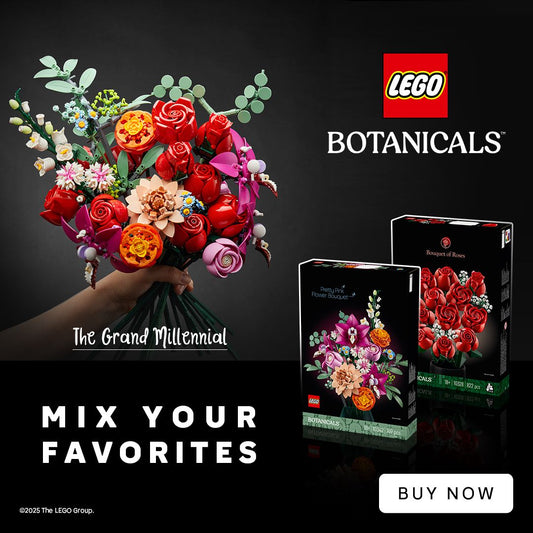 LEGO "The Grand Millenial" boeket: LEGO 10342 Roze boeket & LEGO 10328 Rozenboeket
